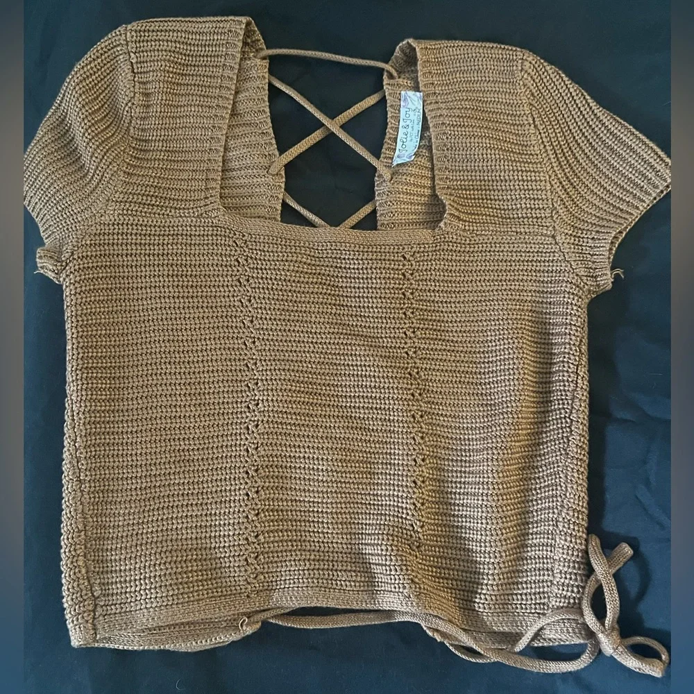 Brown Knit Women's Top